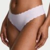 No-Show Stripe Mesh Thong Panty