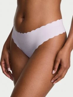 No-Show Stripe Mesh Thong Panty