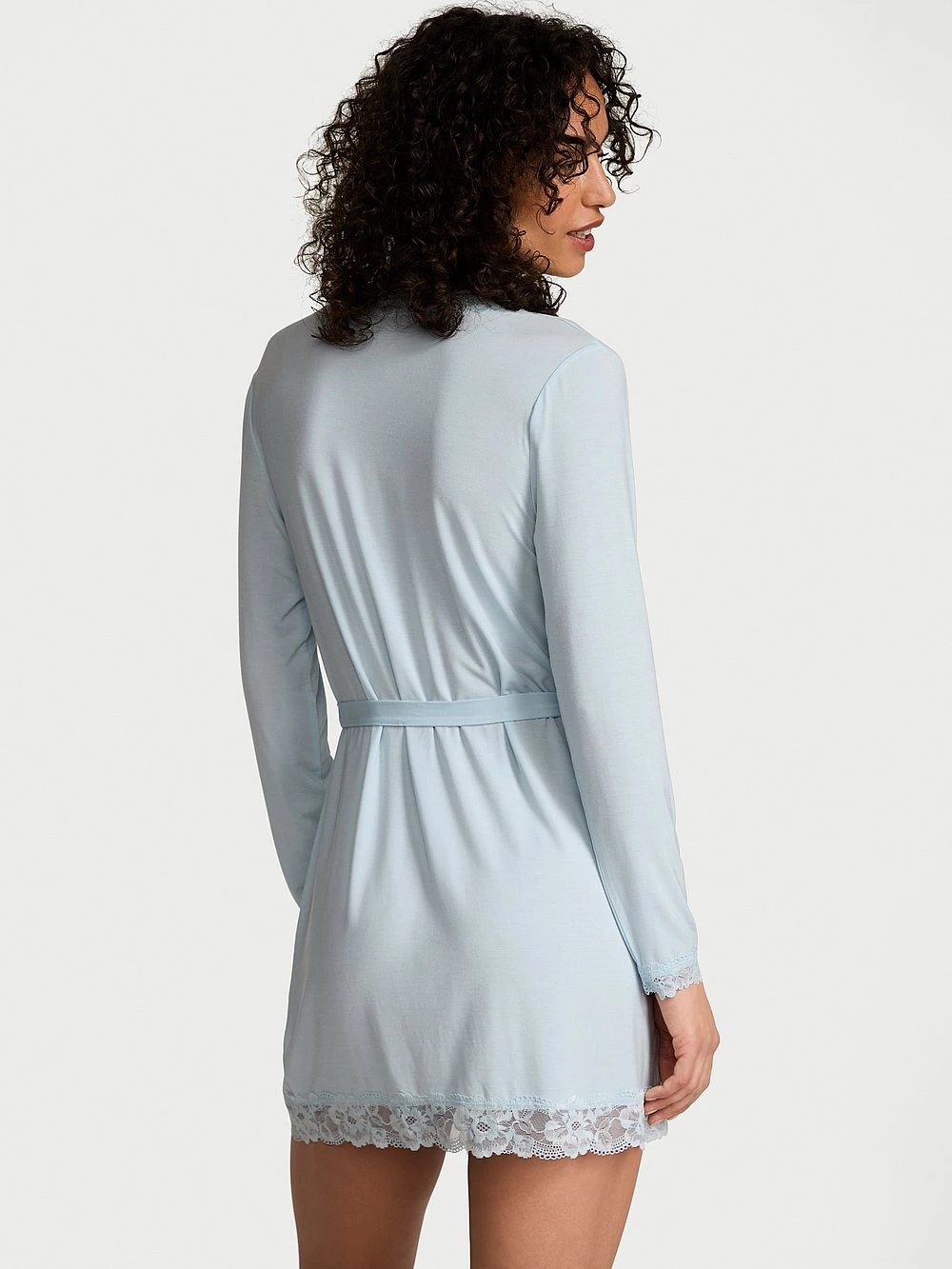 Victoria's Secret Modal Soft Lace-Trim Wrap Robe 2 Victoria's Secret Modal Soft Lace-Trim Wrap Robe - Image 2