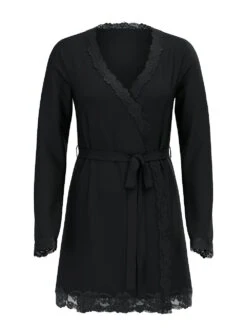 Victoria's Secret Modal Soft Lace-Trim Wrap Robe 21 Victoria's Secret Modal Soft Lace-Trim Wrap Robe -Underwear Promotional Store 1123702254A2 OF F DGA