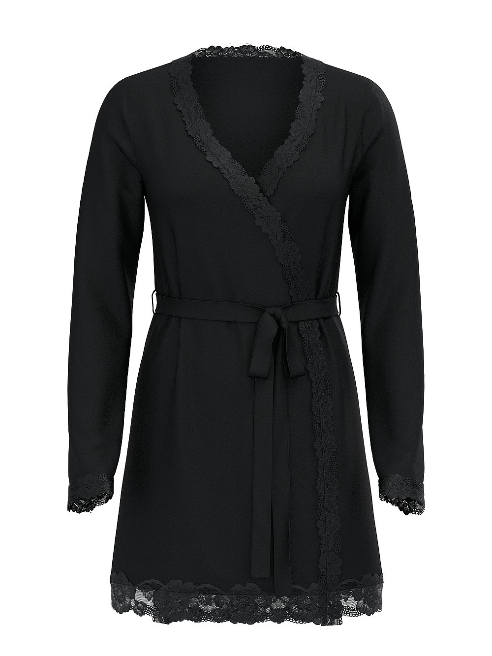 Victoria's Secret Modal Soft Lace-Trim Wrap Robe 11 Victoria's Secret Modal Soft Lace-Trim Wrap Robe - Image 11