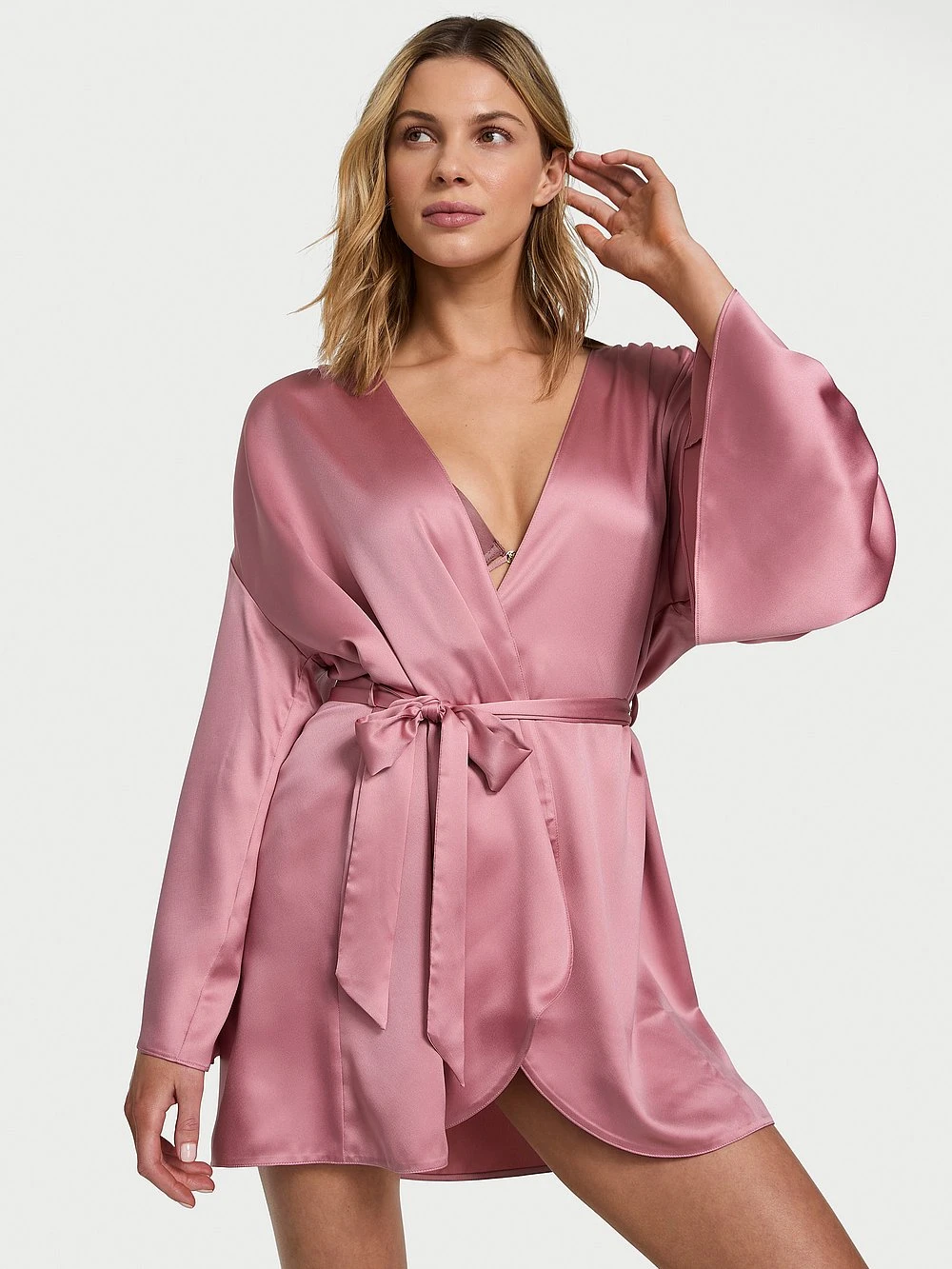 Victoria's Secret Short Satin Robe 3 Victoria's Secret Short Satin Robe - Image 3