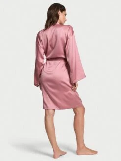Victoria's Secret Satin Midi Robe -Underwear Promotional Store 112370504SHM OM B