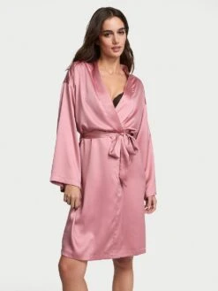 Victoria's Secret Satin Midi Robe -Underwear Promotional Store 112370504SHM OM F