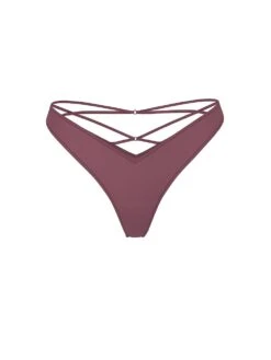 Rose Lace High-Leg Crotchless Thong Panty -Underwear Promotional Store 1123843612P1 OF F 5