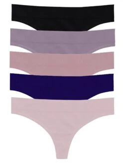 5-Pack Regular Rise Thong Panties -Underwear Promotional Store 1124215651Z3 OM F