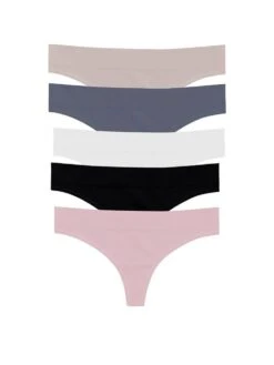 5-Pack Regular Rise Thong Panties -Underwear Promotional Store 1124215652Z9 OF F