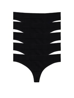 5-Pack Regular Rise Thong Panties -Underwear Promotional Store 1124215654A2 OF F