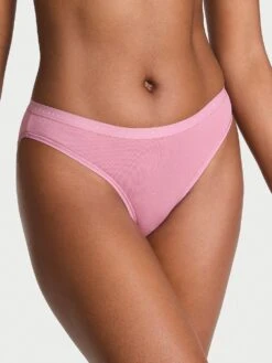 Victoria's Secret Body By Victoria Stretch Cotton Lace-Waist Bikini Panty -Underwear Promotional Store 1124485509T2 OM F