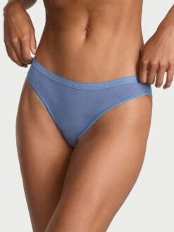 Victoria's Secret Body By Victoria Stretch Cotton Lace-Waist Bikini Panty -Underwear Promotional Store 112448551J3W OM F