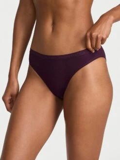 Victoria's Secret Body By Victoria Stretch Cotton Lace-Waist Bikini Panty -Underwear Promotional Store 1124485521P9 OM F