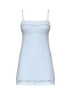 Victoria's Secret Modal Soft & Lace Trim Straight-Neck Slip Dress -Underwear Promotional Store 1124563812M7 OF F