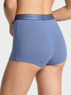 Logo Cotton High-Waist Boyshort Panty -Underwear Promotional Store 112463431J3W OM B