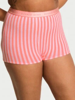 Logo Cotton High-Waist Boyshort Panty -Underwear Promotional Store 112463437AXU OM F