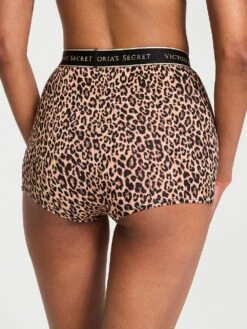 Logo Cotton High-Waist Boyshort Panty -Underwear Promotional Store 112463437BHK OM B