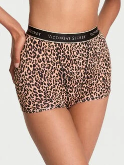 Logo Cotton High-Waist Boyshort Panty -Underwear Promotional Store 112463437BHK OM F