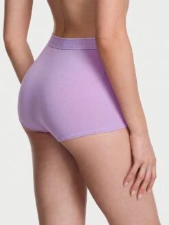 Logo Cotton High-Waist Boyshort Panty -Underwear Promotional Store 1124634404P5 OM B