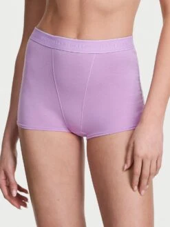 Logo Cotton High-Waist Boyshort Panty -Underwear Promotional Store 1124634404P5 OM F