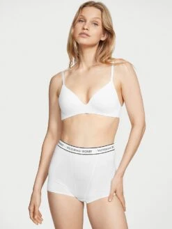 Logo Cotton High-Waist Boyshort Panty -Underwear Promotional Store 1124634495D1 OM F