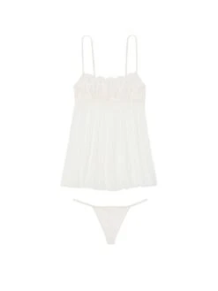 Dare To Dream Lace Pleated Babydoll Set -Underwear Promotional Store 1124936734Y5 OF F