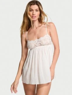 Dare To Dream Lace Pleated Babydoll Set -Underwear Promotional Store 1124936734Y5 OM F