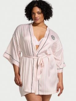 Victoria's Secret Satin Short Piped Robe