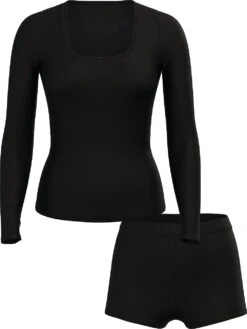 Victoria's Secret Ribbed Modal Scoop Long-Sleeve Shortie Set -Underwear Promotional Store 1125051754A2 OF F DGA