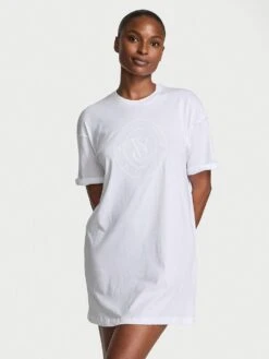 Victoria's Secret 100% Cotton Oversize Pocket Sleep Tee -Underwear Promotional Store 112510196BP2 OM F