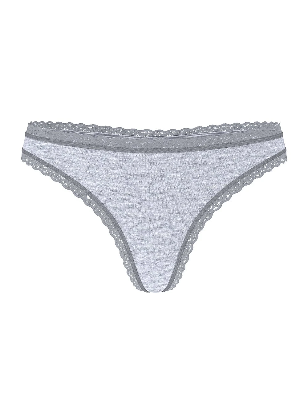 Cotton Lace-Waist Thong 9 Cotton Lace-Waist Thong - Image 9