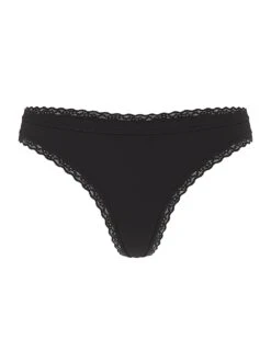 Cotton Pointelle Lace-Waist Thong -Underwear Promotional Store 1125145454A2 OF F 1