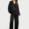 Victoria's Secret Luxe Satin Double-Breasted Long Pajama Set