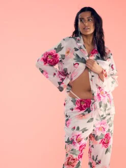 Victoria's Secret Glazed Satin Long Pajama Set -Underwear Promotional Store 1125414174BV OM S