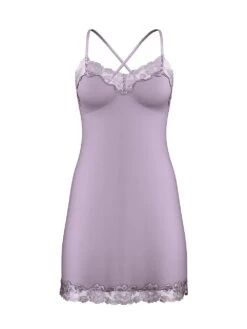 Victoria's Secret Ribbed Modal & Lace Cross-Back Slip Dress -Underwear Promotional Store 1125442300P5 OF F