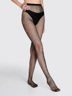 BLUEBELLA Fishnet Rhinestone Pantyhose -Underwear Promotional Store 1125770954A2 OM S