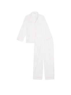 Victoria's Secret Heritage Cotton Long Pajama Set -Underwear Promotional Store 1125980277CU OF F