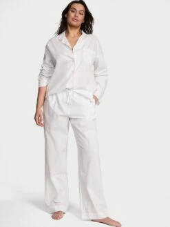 Victoria's Secret Heritage Cotton Long Pajama Set -Underwear Promotional Store 1125980277CU OM F