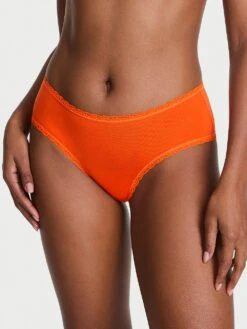 Cotton Lace-Waist Cheeky Panty