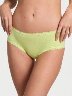 Cotton Pointelle Lace-Waist Cheeky -Underwear Promotional Store 112606092HLE OM F