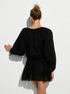 Beachwear Linen Lace-Trim Dress -Underwear Promotional Store 1126226854A2 OM B