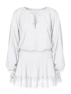 Beachwear Linen Lace-Trim Dress -Underwear Promotional Store 1126226895D1 OF F