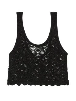Beachwear Crochet Cropped Tank Top -Underwear Promotional Store 112622782ZUO OF F