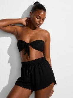 Beachwear Easy Tie-Front Bandeau Top