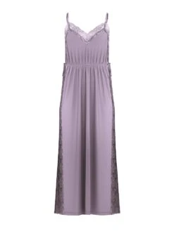 Victoria's Secret Ribbed Modal Lace-Trim Long Slip Dress -Underwear Promotional Store 1126263400P5 OF F