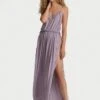 Victoria's Secret Ribbed Modal Lace-Trim Long Slip Dress