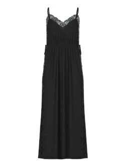 Victoria's Secret Ribbed Modal Lace-Trim Long Slip Dress -Underwear Promotional Store 1126263454A2 OF F DGA
