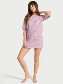 Victoria's Secret 100% Cotton Oversize Pocket Sleep Tee -Underwear Promotional Store 112626391N9U OM F