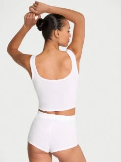 Victoria's Secret 100% Cotton Tank & Shorts Pajama Set -Underwear Promotional Store 1126264095D1 OM B