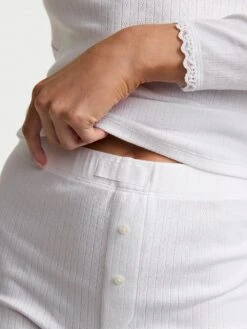 Victoria's Secret Pointelle Modal Long-Sleeve Scoop Top & Shortie Set 6 Victoria's Secret Pointelle Modal Long-Sleeve Scoop Top & Shortie Set -Underwear Promotional Store 1126274195D1 OF DET