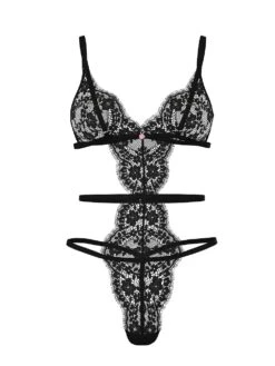 Dare To Dream Lace Strappy Triangle Teddy -Underwear Promotional Store 1126294454A2 OF F DGA