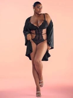 Dare To Dream Lace Strappy Triangle Teddy -Underwear Promotional Store 1126294454A2 OM S